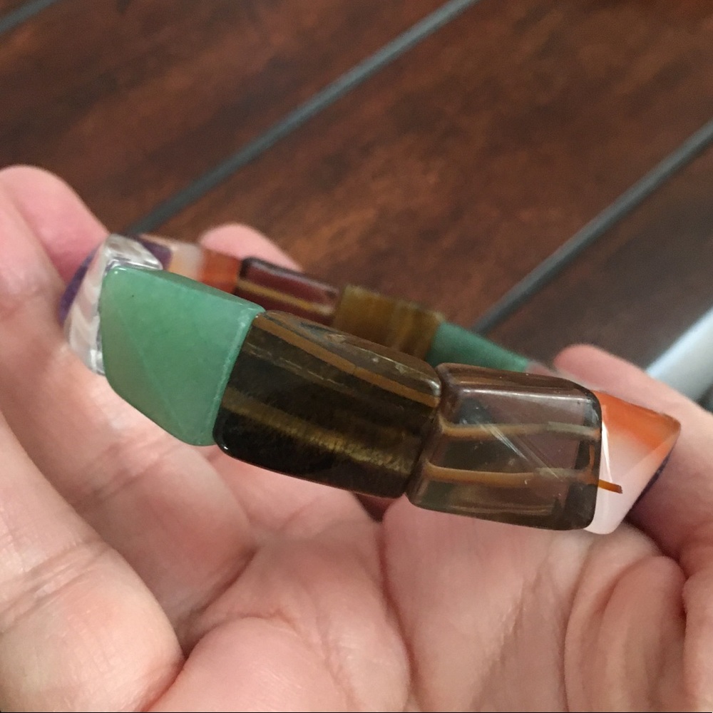 Multi Gem Stretchable Bangle Bracelet - image 5